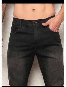 Men's Black Traditional Premium Cotton Pants - Dark Grey - View 4