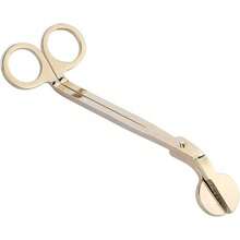 ZJchao Cortador de mecha de vela, acero inoxidable Wick Trimmer Scissor Cutter para Cortar mechas gastadas Tijeras para pabilo extender vela cortador de tijeras para cortar mechas de vela(Gold) - Dorado - Ver 9