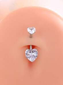 5 件套锆石装饰蝴蝶、心形、花形肚脐环，女士身体首饰适合日常佩戴、派对、节日礼物