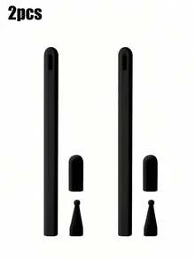 Apple Pencil Gen 2 Cartoon Dual Cap Stylus Case, Protective Cover Sleeve Anti-Fall, Waterproof, Dirt-Resistant, Touchscreen Pen Holder