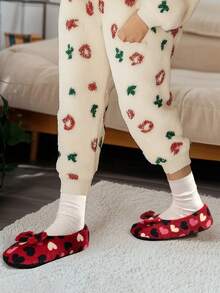 Women's Indoor Slippers, Simple House Slippers - Red - View 2