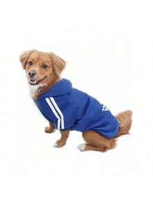 1pc Pet Hooded Sweatshirt, Suitable For Small, Medium And Large Dogs And Cats - Royal Blue - View 19