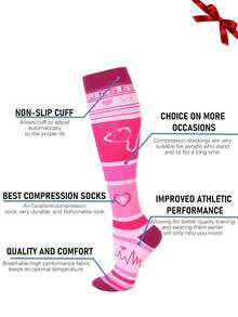 4 Pairs Non-Slip Compression Socks|High Support For Travel/Sports|Holiday Gifts Unisex - Multicolor - View 2