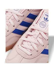Adidas Giày thể thao nữ Originals Gazelle Series, nhẹ, thoải mái, mềm mại, thân thiện với da, dễ phối đồ, logo, dùng hàng ngày, đi học, màu hồng JI1371 - hồng - Xem 7