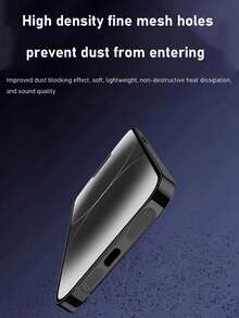 10pcs Ultra-Thin Self-Adhesive Metal Dust-Proof Speaker Mesh Protector Film Compatible With IPhone 17/17 Air/17 Pro/17 Pro Max/16/16 Pro/16 Pro Max/15/14/13, Protect Earpiece And Charging Port, Ensure Sound Quality, Easy Installation, Prevent Dust Entry Gifts For Mother, Family, Friends, Kids, Birthday, Holiday Phone Accessories Phone Charm - Black - View 4