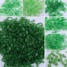 100Pcs Acrylic Green Leaf Beads, Transparent Leaves Beads Charms For Jewelry Making Necklace Earring Spring Plant DIY Crafts