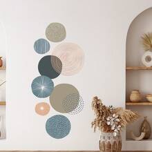 1 miếng dán tường hình vòm, miếng dán tường phòng khách chấm bi tròn phong cách Bohemian, miếng dán tường bằng nhựa vinyl, miếng dán tường có thể tháo rời, bóc ra và dán. - Nhiều màu - Xem 8