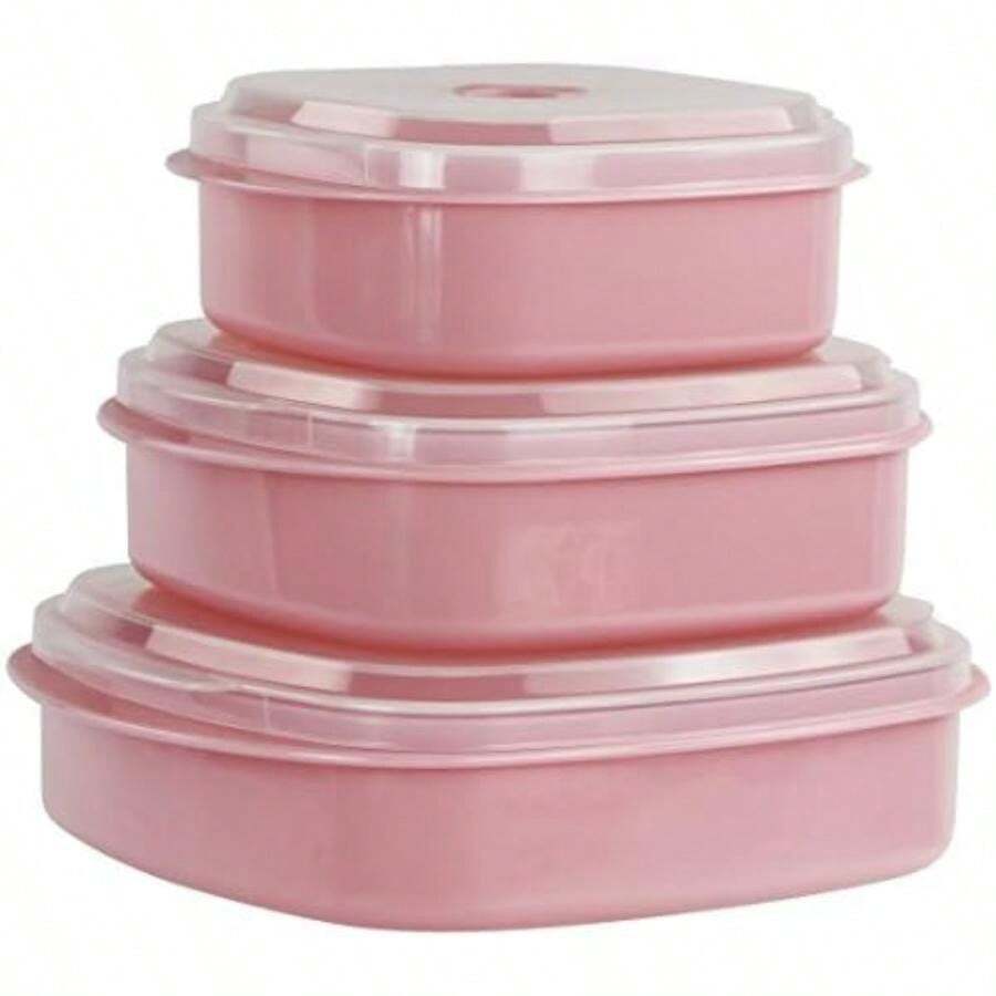 Calypso Basics por Reston Lloyd Utensilios de cocina para microondas, 6 piezas, vaporera y almacenamiento, color negro, , 1(Rosado) - Tipo 4 - Ver 1