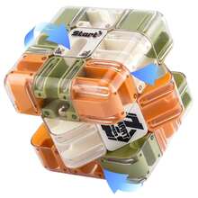 3D迷宫拼图魔方 - 3D立方体和球，空间感知脑力训练玩具，高难度益智拼图，3岁以上儿童益智专注力游戏礼物 - 彩色 - 查看 2