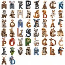 50PCS Cartoon Alphabet Animal Doodle Stickers Cute Decals DIY Decoration Skateboard Phone Case Laptop Bike Fridge Waterproof Graffiti Stickers - Multicolor - View 3