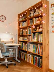 1pc 1.5/3/4.5M 10/20/30 LED Pink Crystal Star String Lights, Cute Warm Pentagram Shaped Atmosphere Decorative Battery Operated Lights For Baby Room, Bedroom, Party, Holiday Decor - Warm Light - View 6