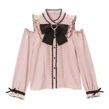 Lolita Top  Autumn Shirts With Bows, Off-The-Shoulder Designs, And Lace Trim; Vintage-Style Shirts. - Hồng - Xem 1