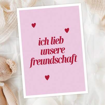 Cartão de Amor e Amizade (1 unidade), "Eu valorizo nossa amizade", ideal para aniversários, Dia dos Namorados, Dia das Amigas, aniversários de casamento e Dia dos Melhores Amigos.