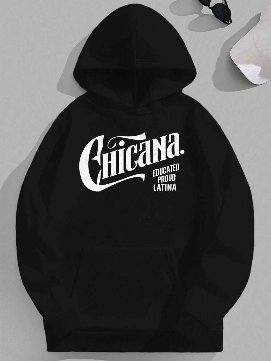 sweat-shirt à capuche oversize pour hommes Chicana JPH-9, oversize - Noir - Voir 1