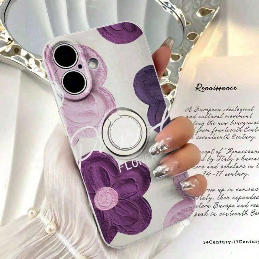 [Teléfono] Soporte de anillo de silicona, TPU antigolpes con agarre giratorio de 360°, cobertura total para phone 12, 13, 14, 15 y 16 (incluidos Pro/Pro/Plus). Colores: negro, blanco y azul. - Multicolor - Ver 1