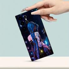 Elegante Funda de Teléfono de Lujo con Tema de Verano, Diseño de Chica Anime de Pelo Azul, Antideslizante, Adecuada para Samsung 20FE/S21FE/S23/S23ULTRA/S23PLUS/S23FE/A52/A54/A53/A14/A25/A34/A05S/A15, Ideal para Regalos de Vacaciones o Sorpresas de Cumpleaños - Mezcla de colores - Ver 1