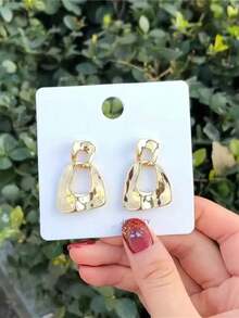 Geometric Drop Earrings - oro - Ver 3