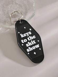 Street 1pc, Y2K/B Bohemian Style Plastic Hot Girls Hit Curbs Motel Keychain, Keychain, Hotel Chain, Car Accessories, Keychain, Backpack Pendant, Bag Charms, Birthday Gifts, Party Favors School Cute Goth - 黑色 - 查看 5