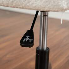 Meubles Cosy 現代專業辦公椅，採用圈絨布料、木質框架，高度可調節，可360°旋轉，白色軟墊，符合人體工學的北歐設計，適用於工作空間。 - 白色 - 查看 6