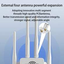Penguat Sinyal WiFi, Amplifier/Repeater, Extender/Enhancer Jaringan Nirkabel, Kecepatan 2.4GHz/5GHz, Dilengkapi dengan Dua Port Ethernet, Tidak Membutuhkan Baterai, Ditenagai oleh Adaptor Daya, Cocok untuk Kantor dan Apartemen Besar, Jangkauan Jembatan Rumah Hingga 3000 Kaki Persegi, Menghubungkan Hingga 60 Perangkat, Mendukung Enkripsi WPA3, Colokan EU - Steker Tipe C UE (220-240V) - View 3
