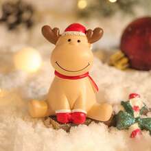 Christmas Decor Santa Claus & Snowman Resin Figurines, Cartoon Scene Decoration, Gift Ornaments - Multicolor - View 8