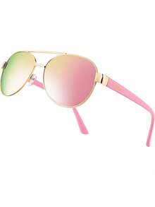 Classic Aviator Fashion Glasses For Women And Man,Pilot Polarized Glasses , Summer Beach Glasses,Driving Fishing Golf Tourism Daily Decoration Party Shopping Taking Photos CK4109 - 002 - 查看 7