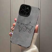 Funda de Teléfono con Patrón de Ruta de Mapa Creativa Compatible con iPhone 16/16Pro/16ProMax/16Plus/15/15Plus/15Pro/15Promax, 14/14Plus/14Pro/14Promax, 13/13Pro/13Promax, 12/12Pro/12Promax, 11/11Pro/11ProMax, 7/8plus, XR/Xs/XsMax, Resistente a Impactos y Duradera, Cuero Sintético, Hermosa y Lujosa - Colores mixtos - Ver 6
