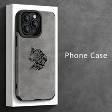 Funda de Teléfono con Estampado de Leopardo de Línea Negra para iPhone 16/16Pro/16Promax/16Plus/15/15Plus/15Pro/15Promax, 14/14Plus/14Pro/14Promax, 13/13Pro/13Promax, 12/12Pro/12Promax, 11/11Pro/11Proamx, 7/8Plus, Xr/Xs/Xsmax, Funda Protectora Duradera y Resistente a Impactos - Colores mixtos - Ver 2