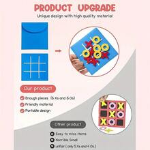 1/4/8/12/16 sets Mini jeu de croix en feutre, comprenant 6 fourchettes, 6 cercles et 1 tableau adhésif. Doux, portable et durable, convient pour des jeux interactifs amusants, des jeux de fête, des loisirs et des divertissements familiaux, des cadeaux d'Halloween, de Noël et d'anniversaire. Jeux de plateau colorés en feutre, jeux de morpion. - Multicolore - Voir 5