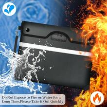 XXCV 6200°F Fireproof Document Bag With Lock 15x 11.8 Inch Fire Proof Bag For Documents With Zipper Water Resistant Fireproof Envelope With Reflective Strip Fireproof Money Bag Pouch Black - Black - View 5
