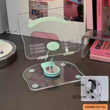 亚克力360度旋转平板电脑支架，可调节手机支架，可折叠防滑支架，适用于Pro Air Mini，兼容4.7-13英寸设备 - 彩色 - 查看 5