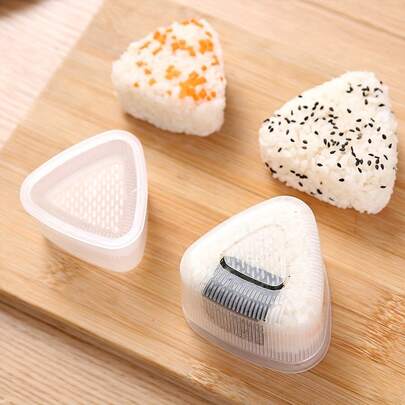 Triangular Onigiri Mold – Plastic Rice Ball Maker (Transparent, Reusable Sushi Tool)