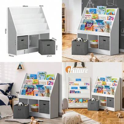 Book Shelf Storage Rack With Protable Strage Box