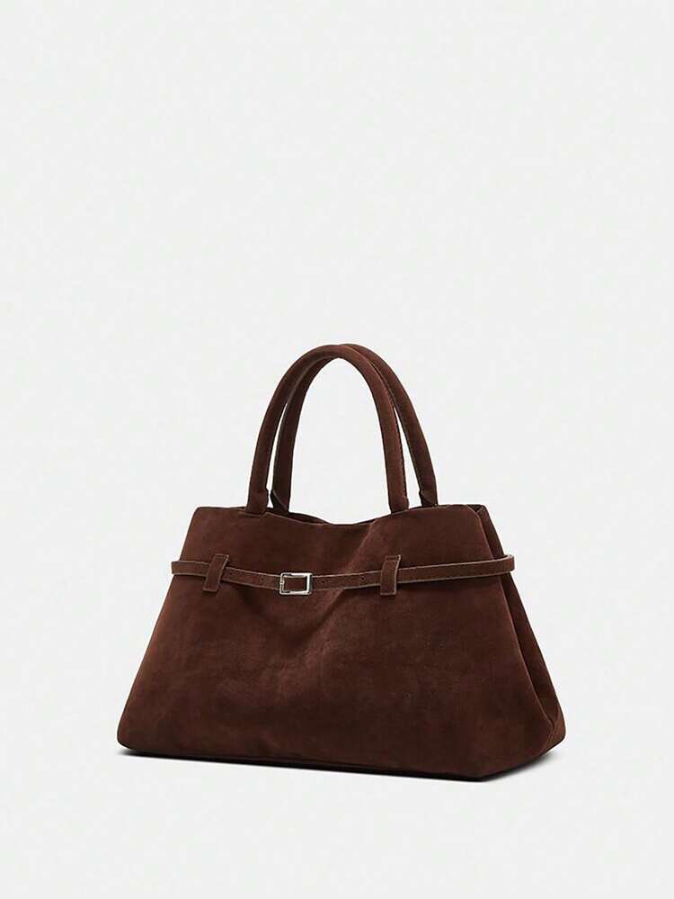 复古简约高端多功能大容量手提包 - 紫紅色 - 查看 2