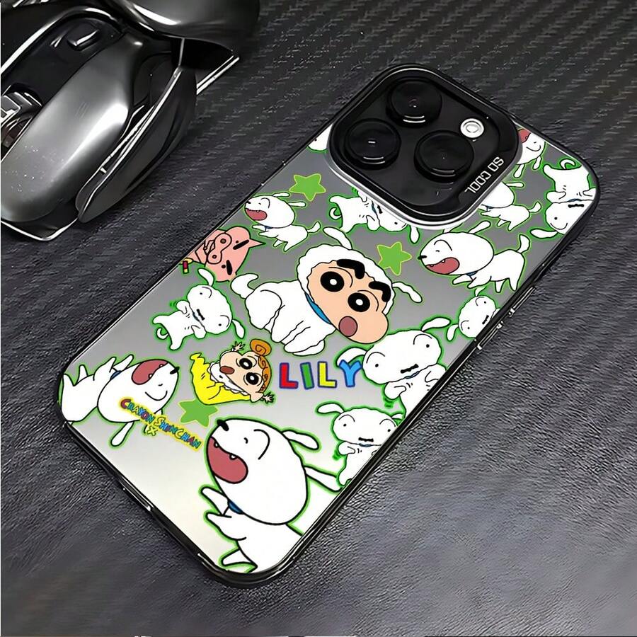 Funda para 17, 16e, 16, 15, 14, 13, 12, 11,, Pro X XR XSMAX 8, Plus - Compatible con Anime S-y -Caídas en Acabado Mate, Funda de Teléfono Bonita, Textura Suave,Diseño Impreso con,Usuarios Casuales,Amantes de Kawaii17 17promax - Negro - Ver 1