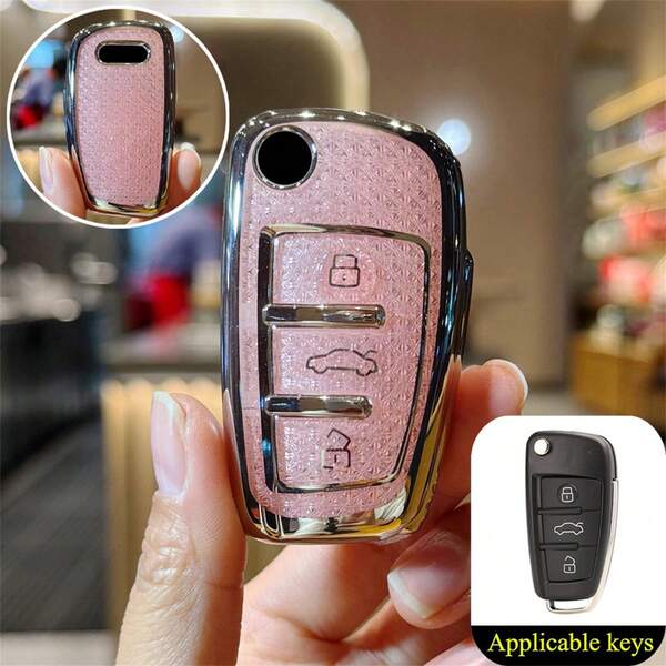 1 Pc TPU Folding Key Protective Cover Fit For Audi Q3 Q2L AI4 A3L Q7 A6I A7 A3 A8 Accessories