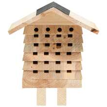 vidaXL Bienenhotel Tanne Massivholz 22x20x20 Cm - Giallo - Visualizzare 2