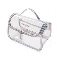 Bolsa cosmética transparente de PVC, impermeable y organizadora de viaje - Gris - Ver 6