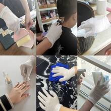 [Disposable Gloves For Kitchen] 50pcs Multi-Color Disposable Nitrile Gloves For Kitchen, Pet Bathing, Hair Dye, Manicure & Food Prep - Essential Household Cleaning Supplies, Small Tools, Disposable Apparel - Black - View 9