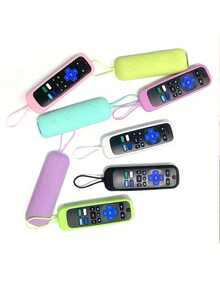 适用于 Roku 电视遥控器的硅胶遥控器保护套，兼容 Roku 电视遥控器，夜光遥控器收纳套，适用于 Roku Streaming Stick 4K、Express 4K+、Premiere、Stream Bar、简易遥控器/语音遥控器，带挂绳绝缘套，适合闺蜜节、小狗主题、嘉年华、妇女节、旅行必备、婚礼回礼、Y2K 主题、卧室、汽车配件、厨房装饰等场合。 - 彩色 - 查看 2