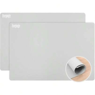 2 Pack Thick 2MM Silicone Worktops, 60* 40 Kitchen Worktop Protector, Non - Stick Heat Resistant Countertop, Large Heatproof, Silicone Countertop Protector,