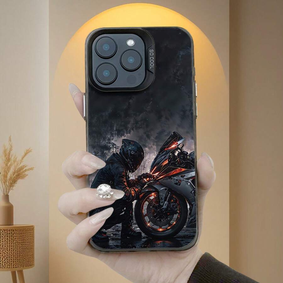 Cool Motorcycle Apple 16/15 Phone Case  12 Pro Max Color Silver 11 Pro Fashion 13 Shockproof XS - Argento - Visualizzare 1
