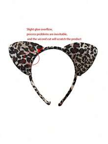 Animal Costume Set, Animal Headbands Ears Headband And Tail Set Animal Ears Headband For Cosplay,Leopard Print Outfit - Multicolor - View 10