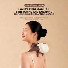 Pedicure-Style Back And Neck Massager, Kneading Massager, Electric Massager, Multiple Adjustable Modes, Kneading Design, High-Quality Materials, Deep Tissue Massage, Suitable For The Elderly And Both Men And Women, A Gift For Family Members On Special Occasions - Beige - View 2