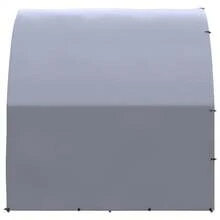 vidaXL Outdoor-Hühnerstall 3x24x2 M Verzinkter Stahl - Silver - View 5