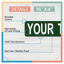 1/2/5pcs Personalized Custom Metal Street Sign Custom Text Retro Metal Road Sign Custom Personalized Retro Garage Home Decoration Sign, Metal Street Sign, Wall Art Metal Sign, Street Sign, 4x16 Inches,Christmas Gift Supplies