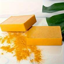 20pcs Lemon Turmeric Kojic Soap,Natural Handmade Soap,Turmeric Soaps Bar For Face And Body, Smooth Skin Tumeric Soapes,Deep Cleansing Soaps For Men & Women - 黃色 - 查看 6