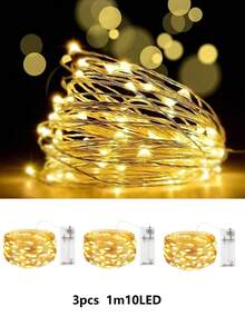 10/20/30/50/100 电池供电的 LED 仙女灯串，防水萤火虫灯增添浪漫气氛，适用于梅森罐、植物、露台、庭院、派对装饰、户外露营和野餐，适合婚礼、情人节、节日和日常装饰 - 暖白色LED - 查看 19