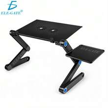 ELE-GATE Ergonomic Reclining Laptop Desk: 2 Fans, Mouse Pad - 黑色 - 查看 1