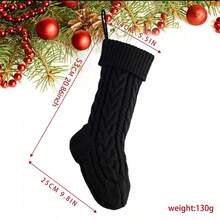 1pc Christmas Knitted Stockings, Holiday Gift Holder Socks, Festive Fireplace Hanging Decoration, Winter Seasonal Ornament, Xmas Party Supplies, Festival Celebration Decor, New Year Indoor Home Living Room Bedroom Office Decoration Home Decor Christmas Decorations Room Decor